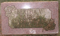 Bertha V <I>Carruthers</I> Balser 