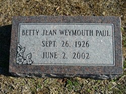 Betty Jean <I>Weymouth</I> Paul 