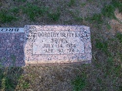 Dorothy Betty K <I>Mantooth</I> Brown 
