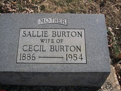 Sarah Ann “Sallie” <I>Coleman</I> Burton 