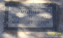 Elizabeth “Lizzie” <I>Thompson</I> Alston 