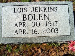 Lois <I>Jenkins</I> Bolen 