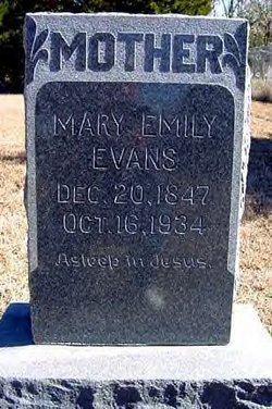 Mary Emily <I>Lile</I> Protsman Hays Evans 