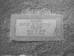 Alsa Ann “Alcie” <I>Bohannon</I> Trapp 