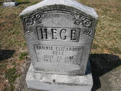 Fannie Elizabeth Hege 
