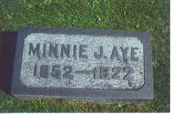 Arminda Jane “Minnie” <I>DeVore</I> Aye 