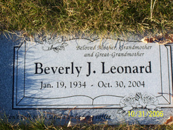 Beverly June <I>Burdett</I> Leonard 