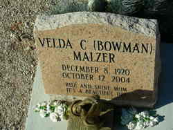 Velda C <I>Bowman</I> Malzer 