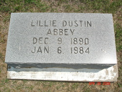Lilla Jessie “Lillie” <I>Dustin</I> Abbey 