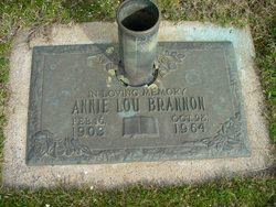 Annie Lou “Josie” <I>Riggsbee</I> Brannon 