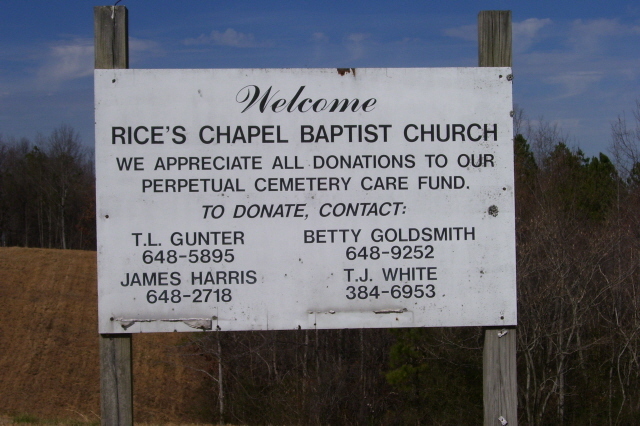 Rices Chapel Baptist Church Cemetery