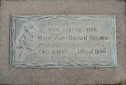Mary Ann <I>Brown</I> Barnes 