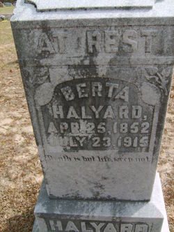 Roberta A “Berta” <I>Hall</I> Halyard 