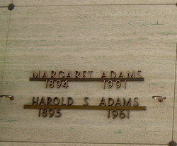 Harold S Adams 