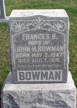 Frances Rebecca <I>Vantrump</I> Bowman 
