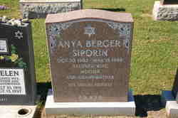 Anya <I>Berger</I> Siporin 