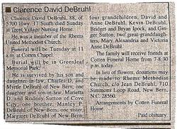 Clarence David DeBruhl 