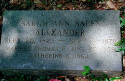 Sarah Ann <I>Sales</I> Alexander 