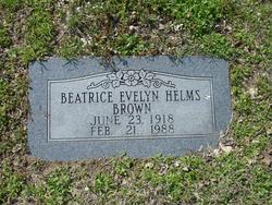 Beatrice Evelyn <I>Helms</I> Brown 