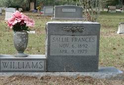 Sallie Frances <I>Jerrell</I> Williams 