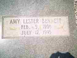 Amy Louise <I>Lester</I> Bennett 
