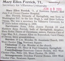 Mary Ellen <I>Owens</I> Ferrick 