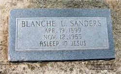 Blanche Lenora <I>Hill</I> Sanders 