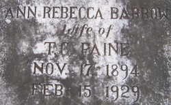 Ann Rebecca <I>Barrow</I> Paine 