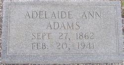 Adelaide Ann <I>Hutchinson</I> Adams 