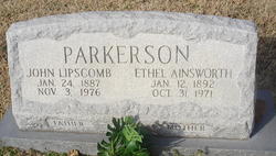 Ethel <I>Ainsworth</I> Parkerson 