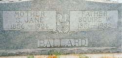 Sarah Jane <I>Chapman</I> Ballard 