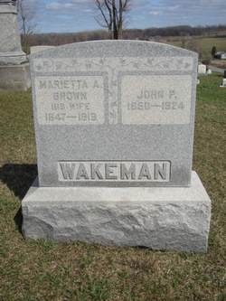 Marietta A. <I>Brown</I> Wakeman 