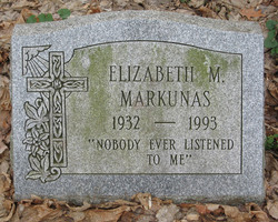 Elizabeth Mary <I>Wolf</I> Markunas 