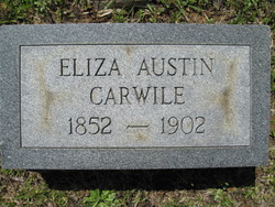 Sarah Ann  Elizabeth “Eliza” <I>Austin</I> Carwile 