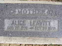 Alice <I>Spackman</I> Leavitt 