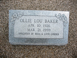 Ollie Lou <I>Garner</I> Baker 