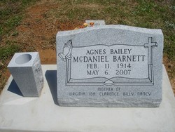 Agnes Anna <I>Bailey</I> McDaniel Barnett 