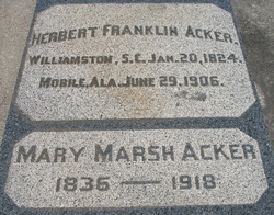 Mary Elizabeth <I>Marsh</I> Acker 