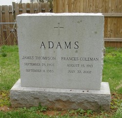 Frances Nina <I>Coleman</I> Adams 