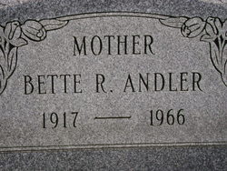 Elizabeth Ruby “Bette” <I>Reeve</I> Andler 