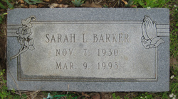 Sarah Lee <I>Baxter</I> Barker 