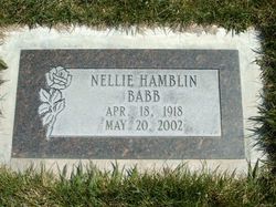 Nellie Rosie <I>Hamblin</I> Babb 