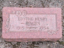 Edythe <I>Henry</I> Bingen 