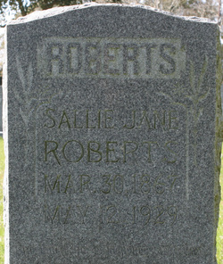 Sarah Jane “Sallie” <I>Maxwell</I> Roberts 