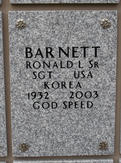 Sgt Ronald Lemoine Barnett Sr.