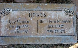 Ruth Ella <I>Adamson</I> Hayes 