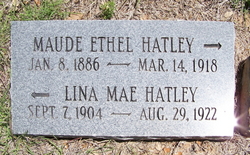 Maude Ethel <I>Cornelius</I> Hatley 