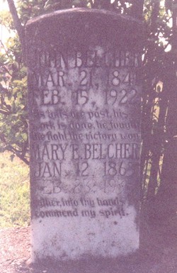 Mary E “Mollie” <I>Hicks</I> Belcher 