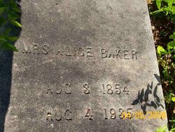 Mrs Alice Nancy <I>Sears</I> Baker 