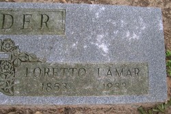 Loretto Evalina <I>Lamar</I> Calder 